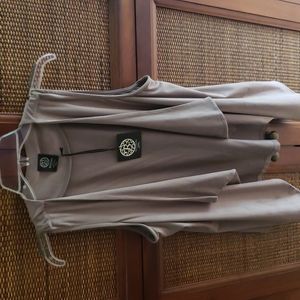 Faux suede flyaway vest